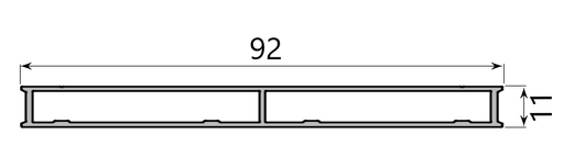 MD 11x92 Profil lateral Slider Next cu 4 cai