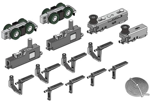[PR-00004857] 101101800092 OPK Perfect FD Set usa mijloc sistem telescopic 3 panouri, stanga