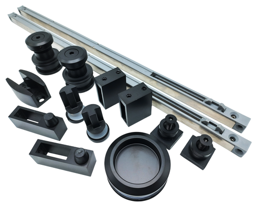 [TC-00002856] KIT SHOWER SLIDING WITH PANEL FIX (BLACK + SOFT-CLOSE)
