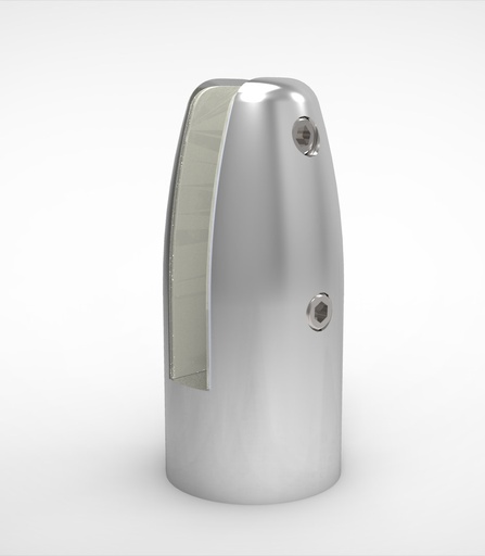 [TC-00000466] MC-209 Picior sustinere sticla 10-12mm, rotund din aluminiu (natural)