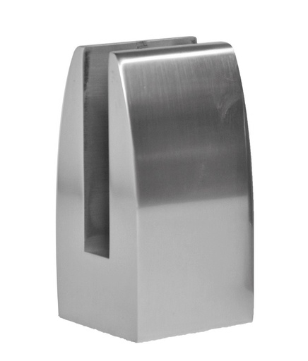 [TC-00000900] MC-209-C Picior sustinere sticla 10-12mm, patrat din aluminiu (natural)