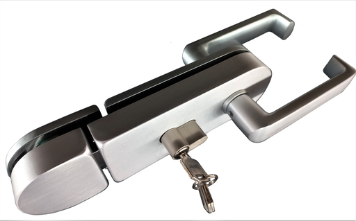 [TC-00002024] MD 012S Set Incuietoare usa toc aluminiu + contraplaca sticla ANOD