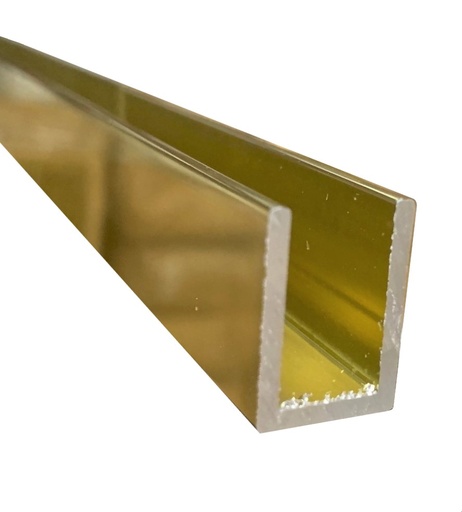 [TC-00002568] MD 101AL G - Profil U aluminiu 15x19x1.5mm (sticla8-10mm) 300cm GOLD