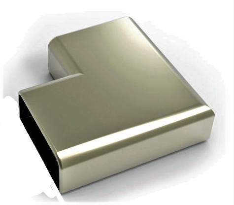 [TC-00001370] MD 12-01 Cot 90* fix aluminiu BRONZ (mana curenta 25x60mm)