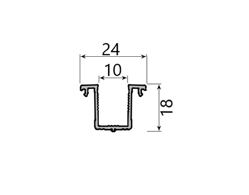 MD 18x24 Profil adaptabil la 10mm SLIDE MASTER ANTRACIT