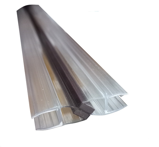 [TC-00000475] MD 210 /8mm - Magnetic PVC Seal 90° BLACK (GLASS8mm) h2200mm