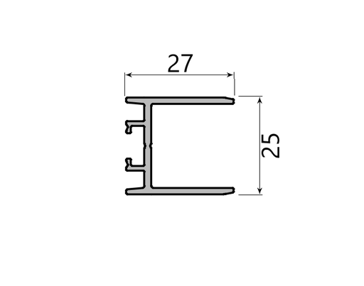 MD 25x27 profil lateral de ajustare, SLIDER NEXT