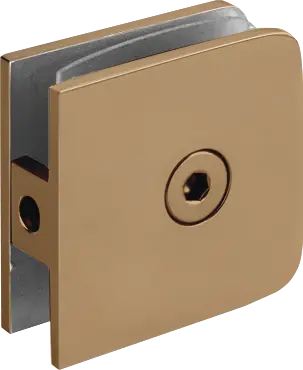 [TC-00003033] MD 721P GR - CONNECTOR WALL-GLASS ONE SINGLE HOLE 45*45*90° GOLD ROSE