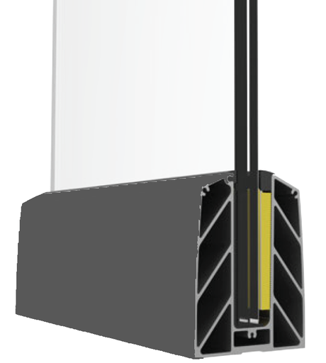 MX50-80x106 PROFIL BALUSTRADA TIP U - ANTRACIT 7016MAT