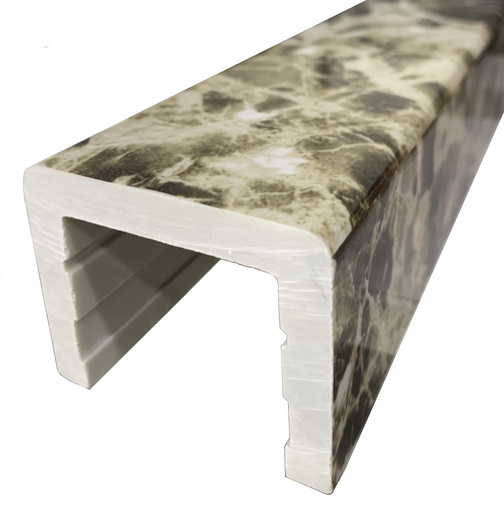 [TC-00002679] Prag compozit pentru cabina de dus, GOLDEN BROWN, 1500x60x50mm