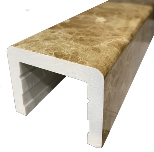 [TC-00002681] Prag compozit pentru cabina de dus, LIGHT BROWN, 1500x60x50mm