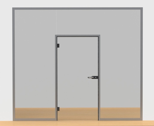 [PR-00000192] SIRION 5000 - Profil toc cu preluare sticla- 6M - EV1 ANODIZAT